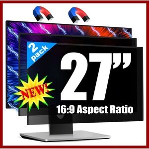 Magnetic Privacy Screen Filter 27 Inch 2 Pack Computer Monitor Anti Glare Shield